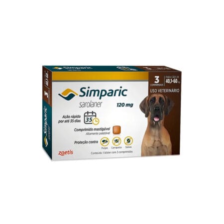 Simparic Caes 40 A 60kg 120mg Combo C/3 Comprimido