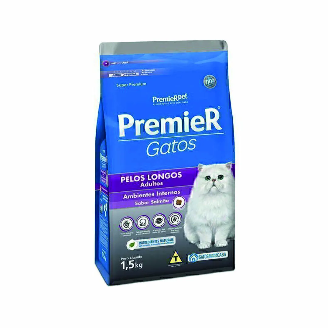 Premier Amb.int. Gatos Pelos Longos Adulto 1,5kg