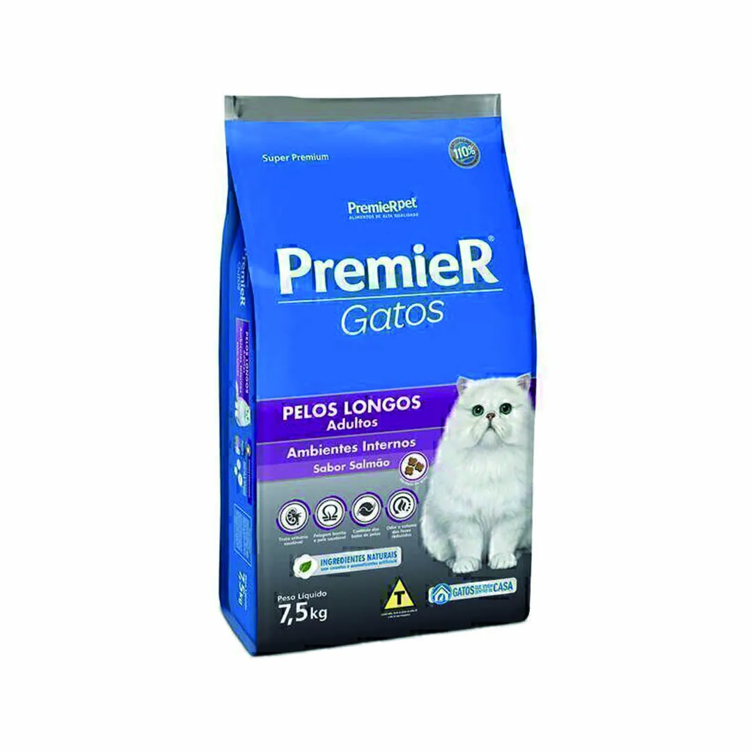 Premier Amb.int. Gatos Pelos Longos Adulto 7,5kg