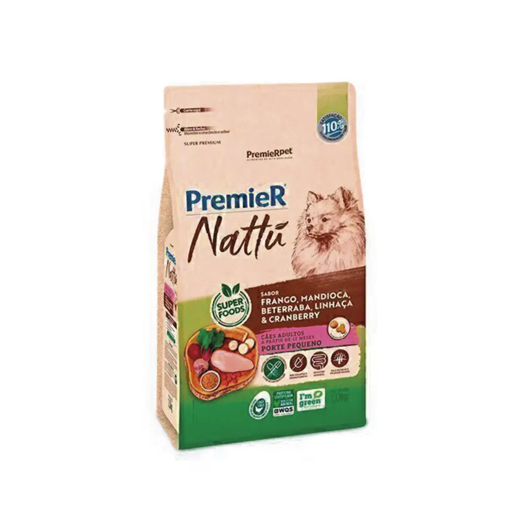 Premier Nattu Adulto Racas Peq. Mandioca 10,1kg
