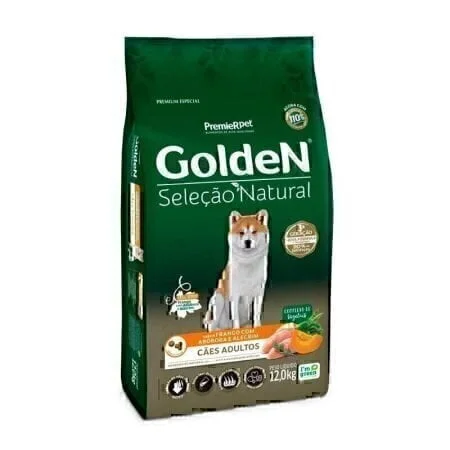 Golden Sel Nat Adulto Frango/abobora Medias 12kg - Center Cão Pet Shop