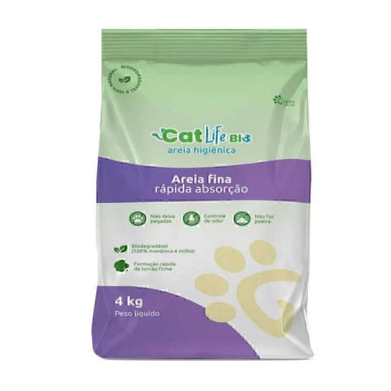 Areia Higienica Media Catlife Bio 4kg