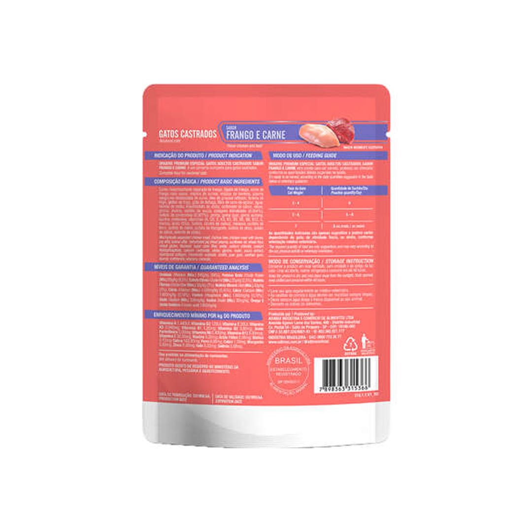 Sache Origens Gatos Castrado Frango E Carne 85g Pr - Imagem 2