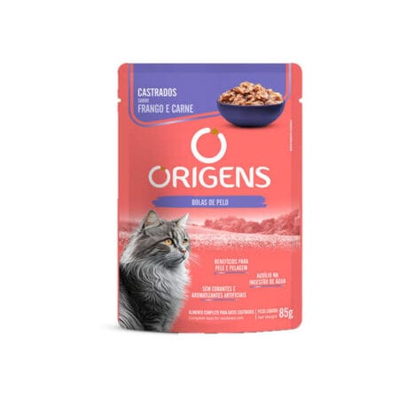 Sache Origens Gatos Castrado Frango E Carne 85g Pr