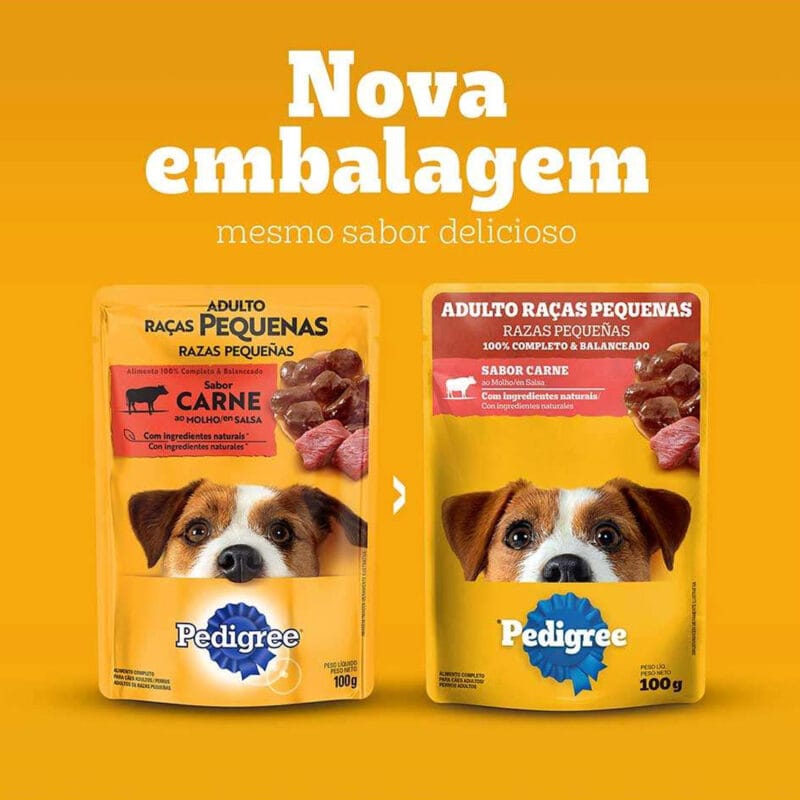 Sache Pedigree Adult Carne Racas Peq Caixa C/18un - Imagem 3