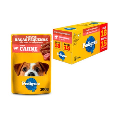 Sache Pedigree Adult Carne Racas Peq Caixa C/18un