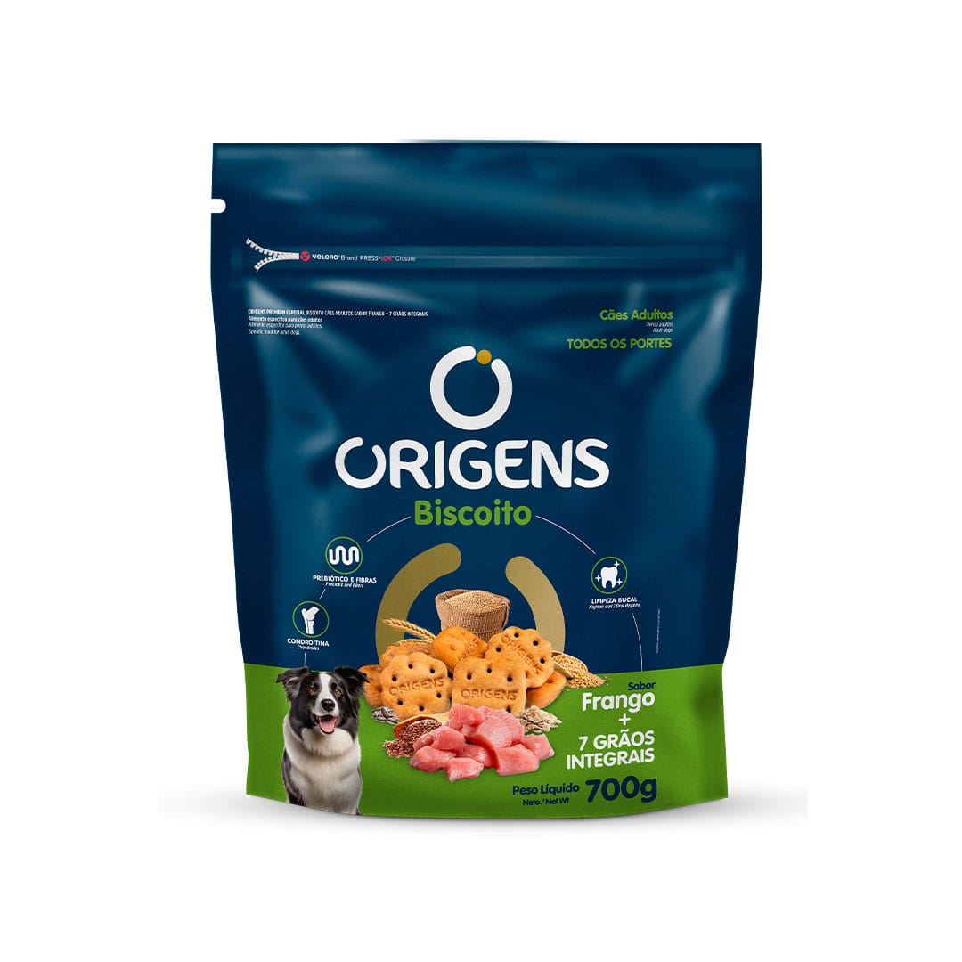 Origens Biscoito Adulto Frango 7 Grãos 700g