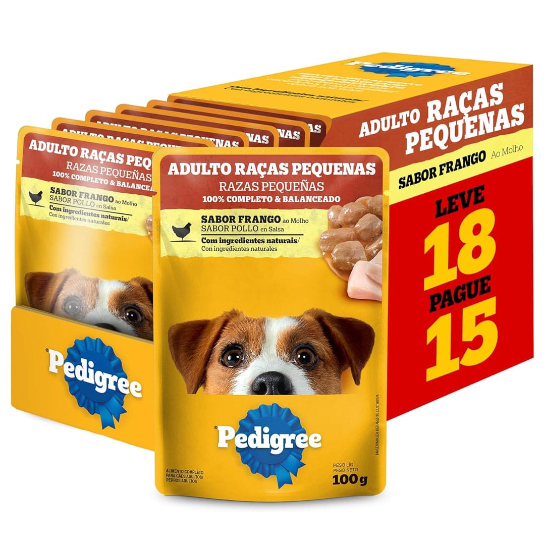 Sache Pedigree Adult Frango Racas Peq Caixa C/18un