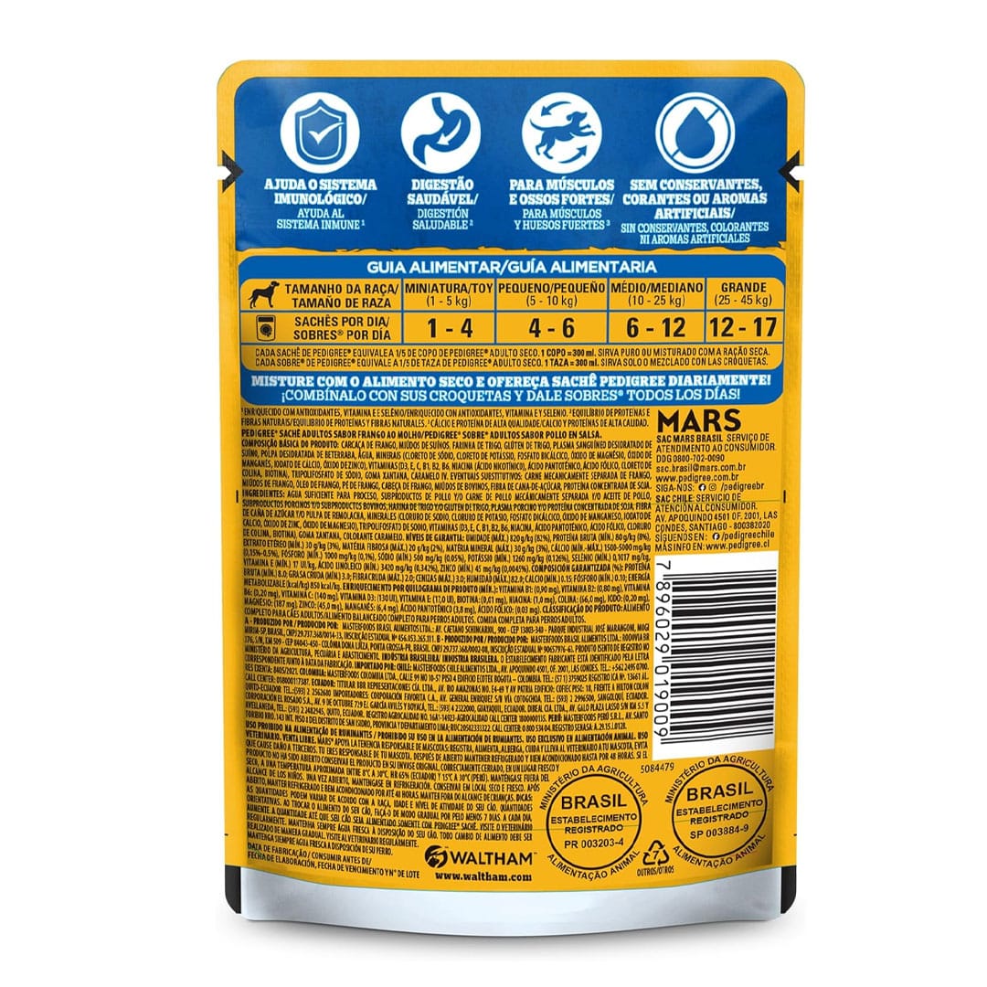 Sache Pedigree Adult Frango Racas Peq Caixa C/18un - Imagem 9